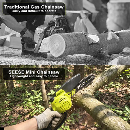 6 Inch Brushless Mini Cordless Electric Chainsaw for Gardening & Wood Cutting