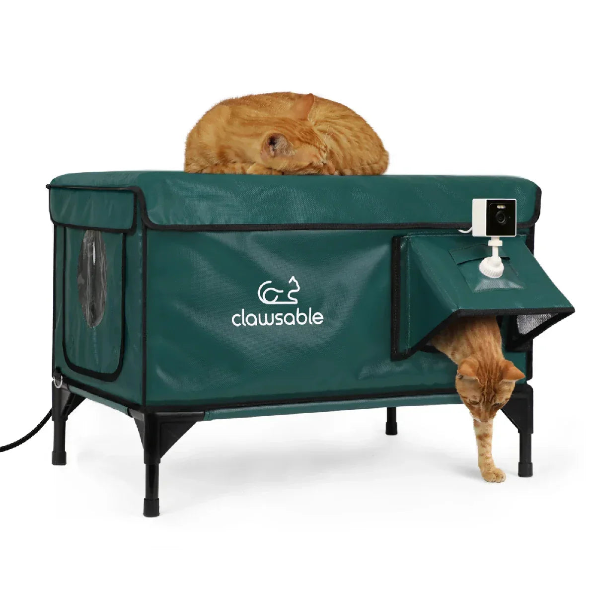 2025 Tall Classic Box Heated Cat House With Camera – Large